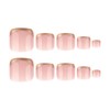 Gold French Tip Press on Toenails Short Square Fake Toenails