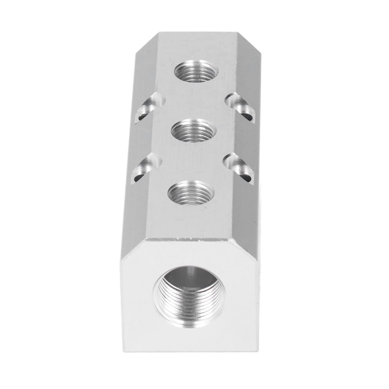 AIR Manifold Large Aluminium Pneumatic Block 40X40MM G1/2 Inlet G1/4