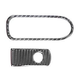 Carbon Fiber Co Pilot Storage Box Cover Trim Fits for VW Touareg 2011-2018