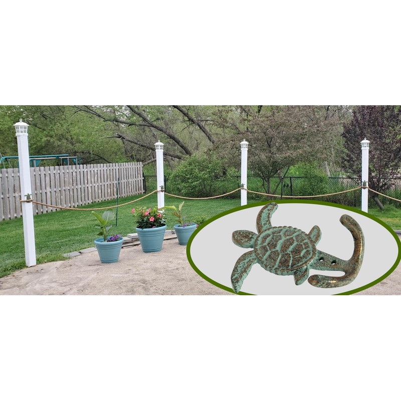 CTW Home Collection Cast Iron Sea Turtle Double Hook Cast