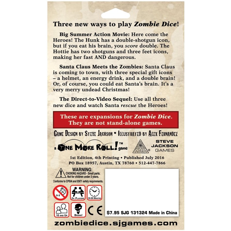 PSA Zombie Dice 2 Double Feature Dice Game