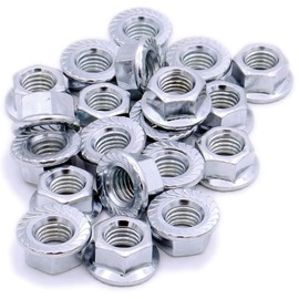 M5 (5mm) Serrated Flange Hex Nut - Stainless Steel (A2) (Pack of 20)