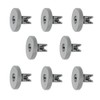 8X Dishwasher Lower Basket Wheel Compatible with Zanussi 50269757006 50286965004 50286964007 50269971003 50269921008-40mm Universal Bottom Roller Runner & Clip Axle