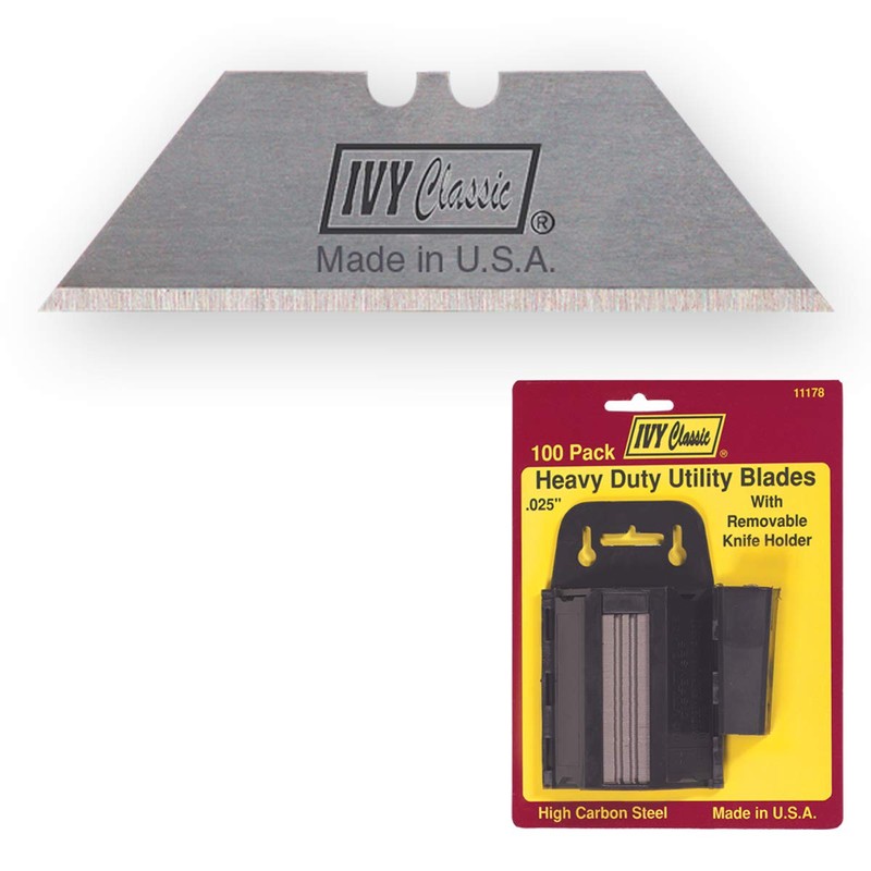 IVY Classic 11178 Heavy Duty USA Utility Knife Blades with