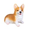 WAIT FLY Lovely Prostrate Corgi Dog Shaped Resin Piggy Bank