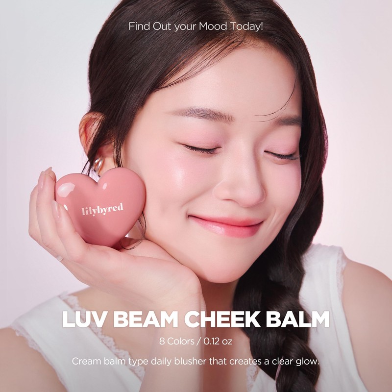 lilybyred Luv Beam Cheek Balm | Heart-Shaped Korean Cream Blush,