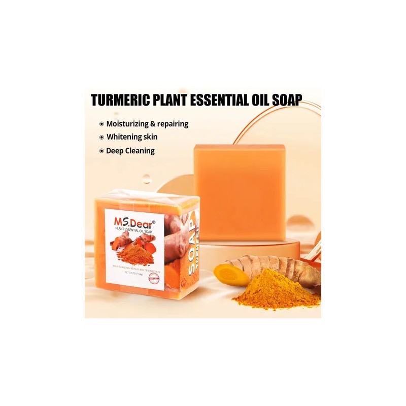 Jabón De Aceite Esencial Limpiador De Baño, 100 G, Turmeric