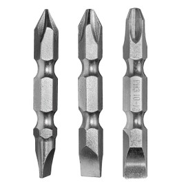 Century Drill & Tool 70280 Premium S2 Double Ended Screwdriving Bit Set, Phillips/Slotted, 3-Piece, MULTI-PAK X 2"