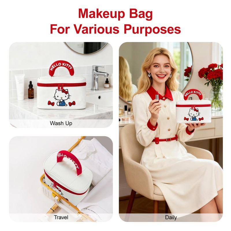 Vimanllie Large Travel Makeup Bag Waterproof Cosmetic Bags,Portable Toiletry Organizer