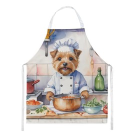 Caroline's Treasures Norfolk Terrier The Chef Apron Cooking Kitchen Server Baking Crafts Gardening for Adult Women Men, Unisex, Large, Multicolor