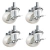- 4 x 40mm Nylon Caster Wheels with Brakes for