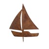 Garden Magic Decorative Ship Sailing Boat in Rust Look for