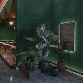 Magielif Dark Green Peel and Stick Wallpaper 32"x157" Matte Extra Thick Art Deco Contact Paper Waterproof Self-Adhesive Removable Pure Green Vinyl Wallpaper 3D Textured for Cabinet Studio Farmhouse