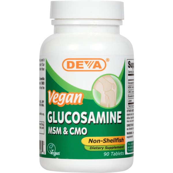 Deva Vegan Glucosamine Msm and CMO - 90 Tablets (Pack of 2)