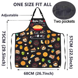 ENSIANTH Pie Apron Pie Baker Gifts Apple Pie Recipe Baking Apron Kitchen Cooking Apron with Pockets Pie Lover Gifts Pastry Chef Gifts (24821 Pie Apron)
