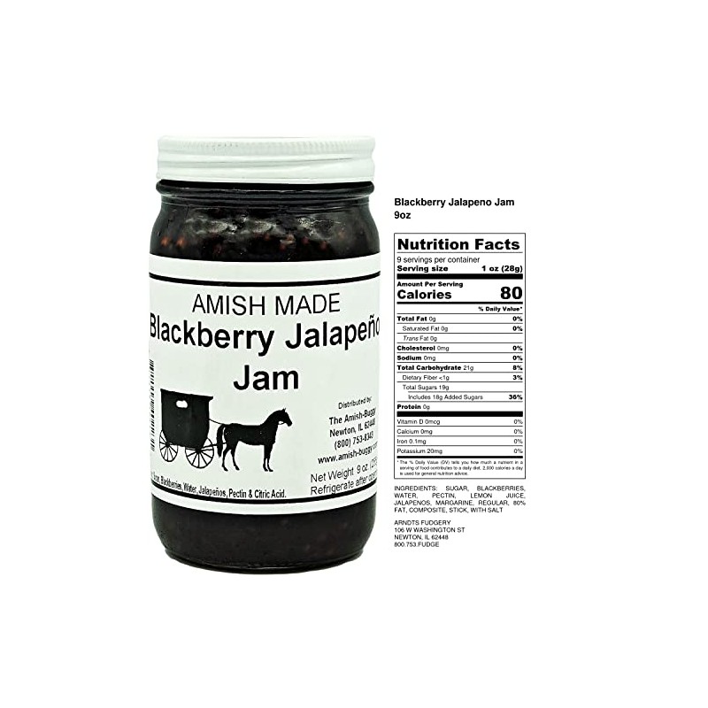 Amish Jam - 8 Oz Jar - Qty 3 (Blackberry