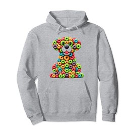 Fruit Loops Cat Fun Pullover Hoodie, gray