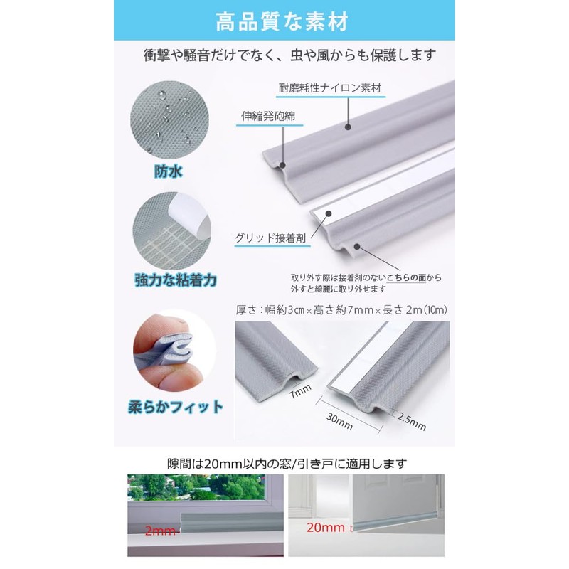 Gap Tape (Gray), Thickness 0.2 inches (7 mm) x Width