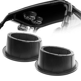 RECOIL USP65B Pairs of 6.5-Inch Speaker Pods, Universal 6.5” Angled Speaker Boxes, Surface Mount with Gaskets, Black Speaker Enclosures Compatible with Marine, UTVs, Boats, RVs, Cars, Trailers