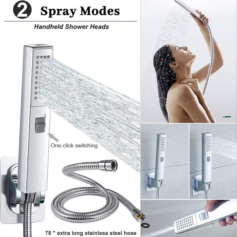 Shower Head Set, 1 Set 6/8 Inch Household Rainfall Shower