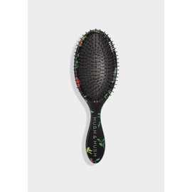Hush & Hush - Floral Hair Brush - Strong Hair Brushes for Women with Thick Hair - Hair Detangler Paddle Brush a Smooth Shine - Strong Bristle Brush for Curly Hair & Straight Hair - Floral Hair Brush