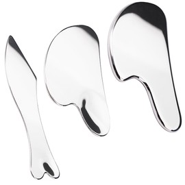 3er Pack Gua Sha Edelstahl, Massage Stein aus Metall, Multifunktion Gua Sha Set, Wiederverwendbar, zur Entspannung der Muskeln und Schmerzlinderung für Gesicht und Körper