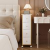 Narrow Storage Cabinet, Narrow Nightstand Dresser with 4 Drawers