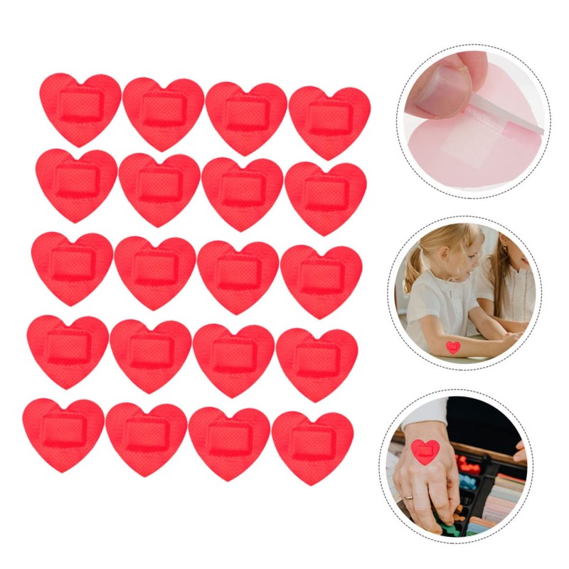 CORHAD Small Patch 30 Sheets Heart Stickers Bandages Dressing Pads