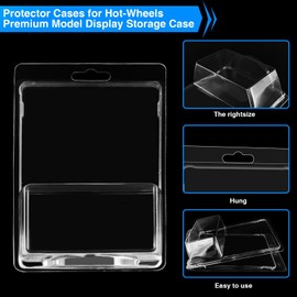 60 Pack Plastic Protector Case Compatible with Hot-Wheels Model Cars Clamshell Cases Display Case Clear Protective Toys Car Blister Covers for Storage Display