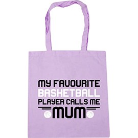Hippowarehouse My favorite player calls me mum basketball Tote Shopping Gym Beach Bag 42cm x38cm, 10 litres