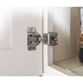 Soft Close 1-1/4" Overlay Cabinet Hinge Cabinet Kitchen Hardware Kitchen Cabinet Door Hinges with Screws 105 Degree 6 Ways 3 Cam Adjustment