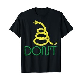 Distressed Modern Minimalist Gadsden Snake Flag DONT Tread T-Shirt