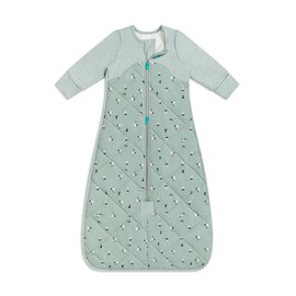 Love To Dream Sleep Bag Warm, 2.5 TOG for Cold Temperatures (16-20°C), Long Sleeve Wearable Blanket & Quilt, Machine Washable Cotton (Olive Lamb's Best Friend, 18-36 months)