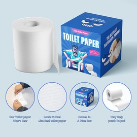 FUNNYPKT No Tear Toilet Paper, Prank Gift, Looks Like Real Toilet Paper But Won't Tear, Funny Stuff for Men & Women Funny, Tissue Rolls,Prank Tissue, April Fools' Day Christmas Party