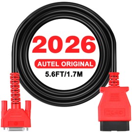 Autel Original OBD2 Main Test Cable, 5.6ft 1.7M, 16 Pin OBDII Diagnostic Test Cable, Work with Scanner MK808 MK808S MK808Z MX808 MX808S MP808 MP808S MP808K DS708 DS808 MS906 MS908, IM508 IM508S