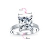 Bling Jewelry Sterling Silver CZ Princess Cut Solitaire Engagement Ring