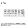 PATIKIL 3Pcs Thai Keyboard Stickers PC Keyboard Stickers White Background
