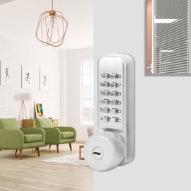 Door Lock Password Lock Double Sided Mechanical Outdoor Door Lock with Keys Easy Installation Hardware Product Electronic Keypad Deadbolt Home Supplies
