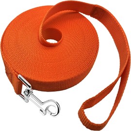MEZOKUCEL 30ft Long Dog/Puppy Lead Obedience Recall Training Dog Leashes for Small Medium Dogs Camping, Training, Play, or Backyard (Orange, 30ft)