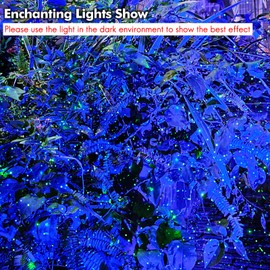 Dalanpa Firefly Garden Lights Laser Star Projector, Outdoor Decorative Lighting with Blue Nebula for Garden Indoor Outdoor