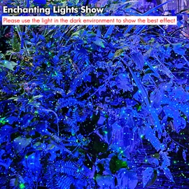 Firefly Garden Lights Laser Star Projector, Outdoor Decorative Lighting with Blue Nebula for Garden Indoor Outdoor