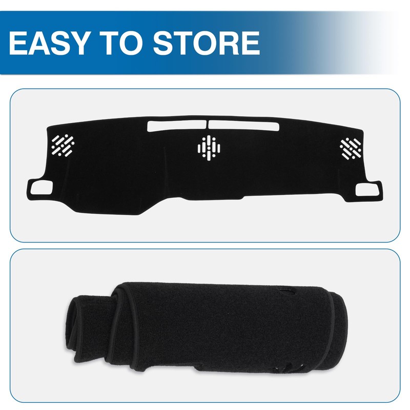 KUST Black Dash Cover Compatible with Toyota Tacoma 2024-2026 &