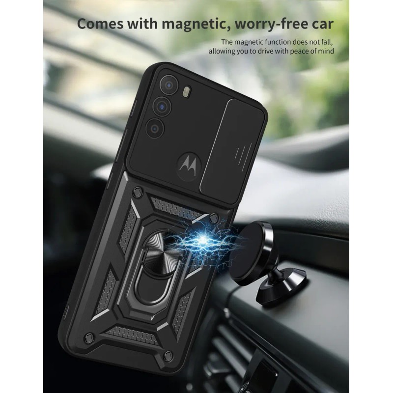 Funda Para Moto G71 Uso Rudo Antigolpes, Tapa Cámara Deslizante