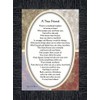 Vintage A True Friend, Poem about true friendship, 7x9 77933CH