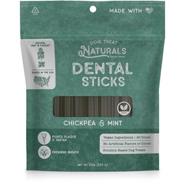 Dog Treat Naturals Dental Chew Sticks | Helps Clean Teeth and Easy to Digest Dog Treats | Dog Breath Freshener | Made in USA (20 Sticks)