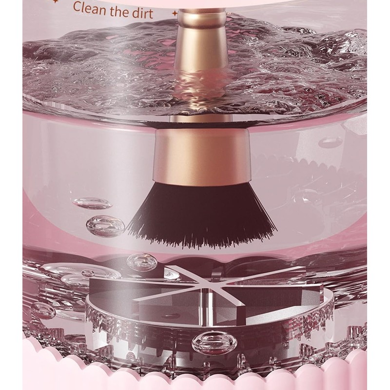 Electric Makeup Brush Cleaner Machine (pink)