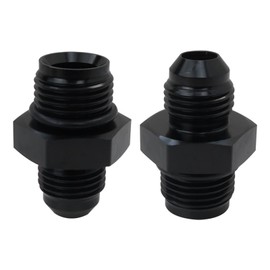 New -6AN 6AN Male Flare to 5/8"-18 Inverted Flare Adapter Fitting Fit for Tru Cooler 40K, Pack of 2, Black
