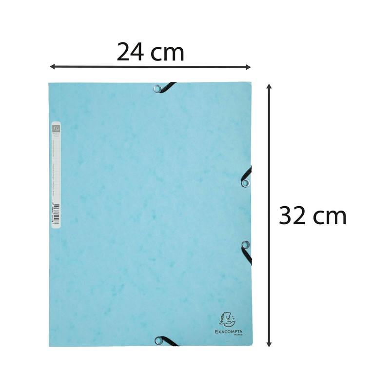 Exacompta - Ref 55528E - Pack of 5 Elastic folders