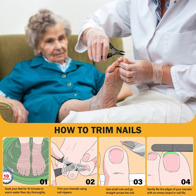 BEZOX Toe Nail Clippers for Thick Toenails for Seniors –