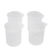 Othmro 4-Pack Plastic Measuring Cup Beaker Laboratory Set 50ml Capacity